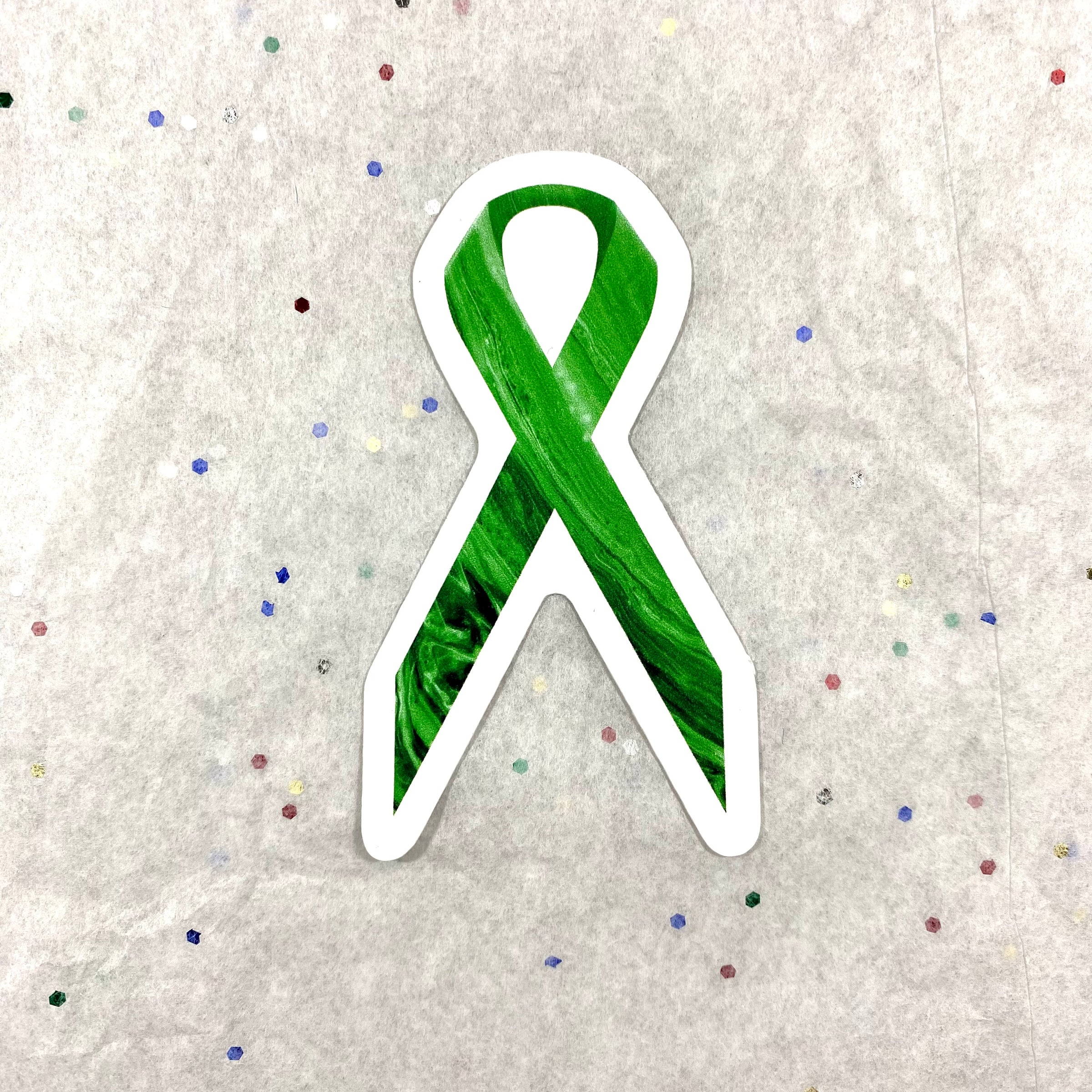 Mental Health Awareness Ribbon Sticker | Amanda Mendoza Art